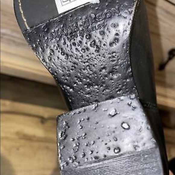 MARK NASON LOS ANGELES BLACK STUDDED LEATHER BOOTS - Picture 7 of 8